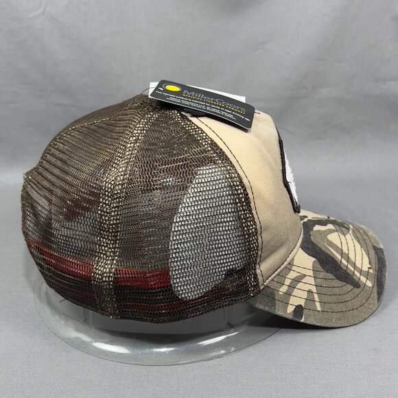 Milwaukees Best Beer Snapback Hat Khaki Camo Trucker Patch Wisconsin USA Mens - Picture 6 of 16